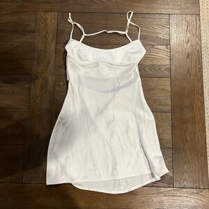 Zara Ivory Satin Dress